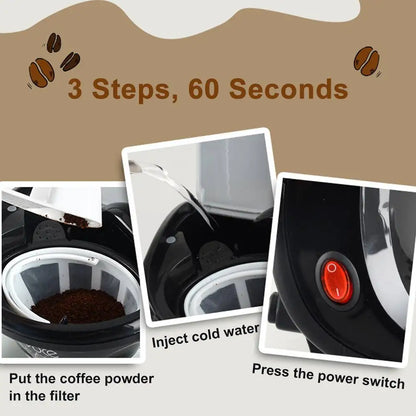 Household Electric Steam Drip Coffee Maker